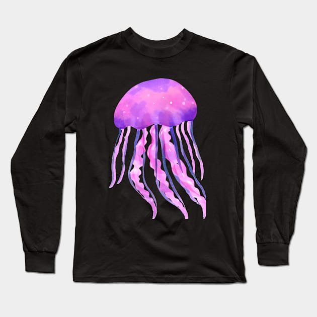 Watercolor Jellyfish Long Sleeve T-Shirt by FarmOfCuties